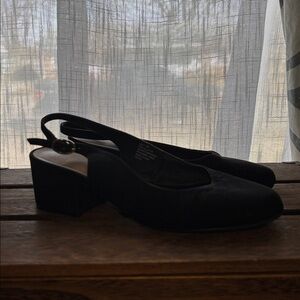 Torrid Black Slingback Block Heels